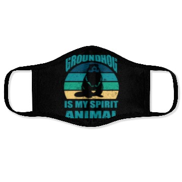 Discover funny Respect the groundhog Face Masks