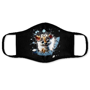 Discover 3D Peeking Santas Reindeer Face Masks