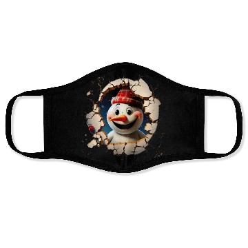 Discover 3D Peeking Christmas Snowman Face Masks