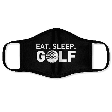 Discover eat sleep golf Face Masks