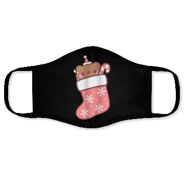 Discover Teddy bear in a boot Face Masks
