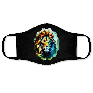 Discover Lion Abstract Art Face Masks