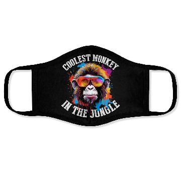 Discover Coolest Monkey In The Jungle Face Masks