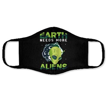 Discover Alien, Aliens, UFO, UAP, Space Unknown Flight Face Masks