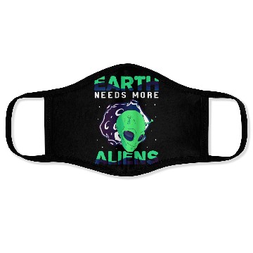 Discover Alien, Aliens, UFO, UAP, Space Unknown Flight Face Masks