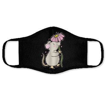 Discover Mouse with Flower Nature Cheese Pet Face Masks