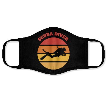 Discover Sunset Dive Silhouette Face Masks