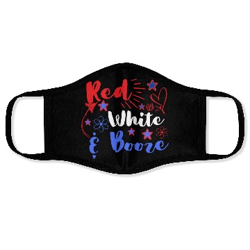 Discover Red white and booze. Face Masks