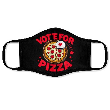 Discover Vote for Pizza Face Masks