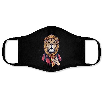 Discover liones pizza Face Masks