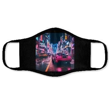 Discover Vaporwave Tokyo Face Masks
