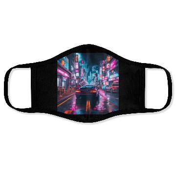 Discover Vaporwave Tokyo Face Masks