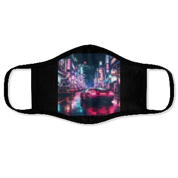 Discover Vaporwave Tokyo Face Masks