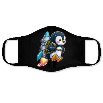 Discover Penguin with jetpack Face Masks