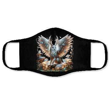 Discover Mystic Owl of the Enchanted Forest Face Masks