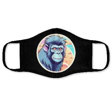 Discover Ape Monkey Illustration Face Masks