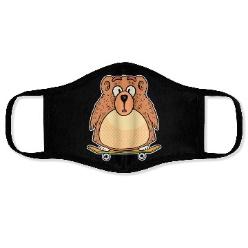 Discover Skater Bear Skateboard Enthusiast Gift Face Masks