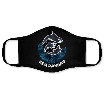 Discover Sea Panda Orca Wild Panda Bamboo Face Masks