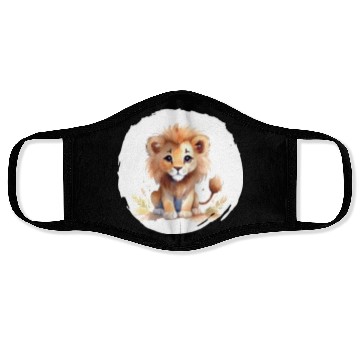 Discover Watercolor Lion Face Masks