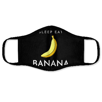 Discover SLEEP EAT BANANA Face Masks