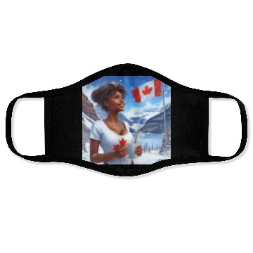 Discover Canadian Winter Snow in Banff Canada Face Masks