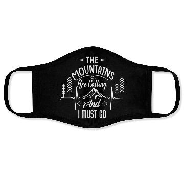 Discover The Mountains are Calling | Hiking | Wanderlust Face Masks