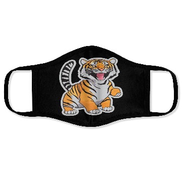Discover tiger design 1 Face Masks