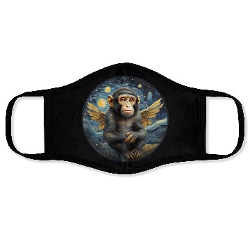 Discover monkey with wings Face Masks