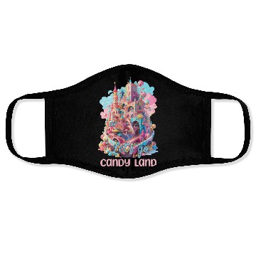 Discover Let's Go Candy Land Graphic Face Masks