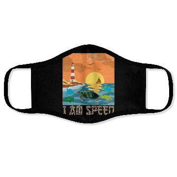 Discover Leopard Sunset Turtle I Am Speed Animal Turtle Sea Face Masks
