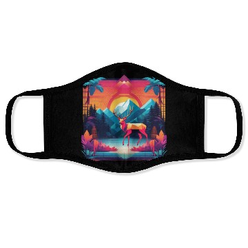 Discover Palm Pixels Paradise Face Masks