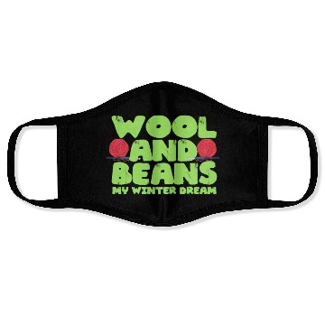 Discover Wool and beans my winter dream Face Masks