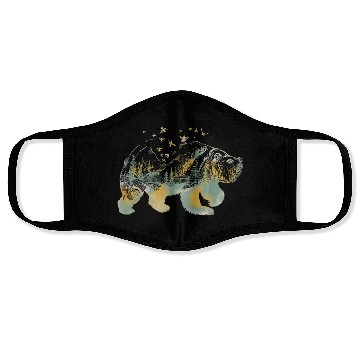 Discover Bear Forest Nature Adventure Face Masks