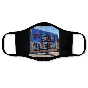 Discover Greetings From San Diego Street Art Face Masks