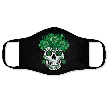 Discover Cool Los Muertos Shamrock Saint Patrick's Day Face Masks
