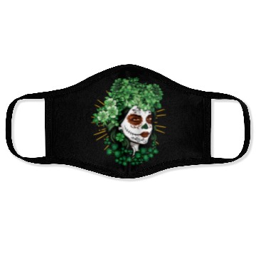 Discover St Patrick's Day Dia De Los Muertos La Catrina Face Masks