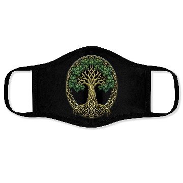 Discover St Patricks Day Celtic Knot Tree Irish Gaelic Face Masks