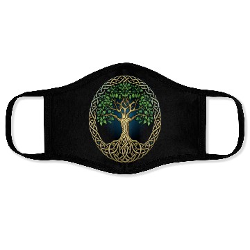 Discover St Patricks Day Celtic Knot Tree Irish Gaelic Face Masks