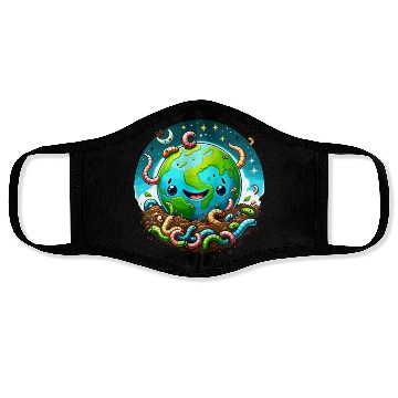 Discover Worm Farming Earthworm Gardener Vermiculture Face Masks