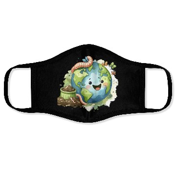 Discover Worm Farming Earthworm Gardener Vermiculture Face Masks