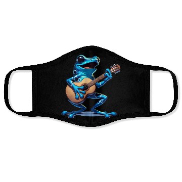 Discover Poison dart frog guitar Face Masks