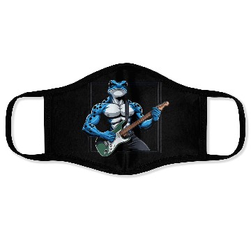 Discover Poison dart frog guitar Face Masks