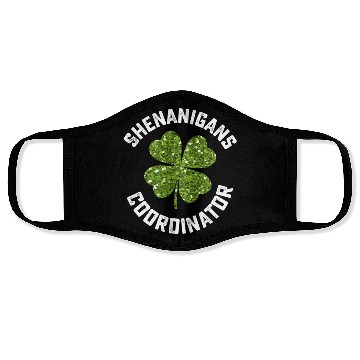 Discover Shenanigans Coordinator Funny St Patrick's Day Face Masks
