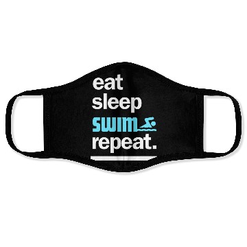 Discover Eat Sleep Swim Repeat Face Masks