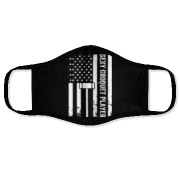 Discover Playing Croquet US Flag Sexy Croquet Player Face Masks