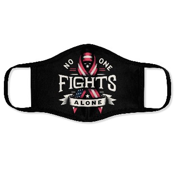 Discover No One Fights Alone US Family Veteran Awareness Face Masks