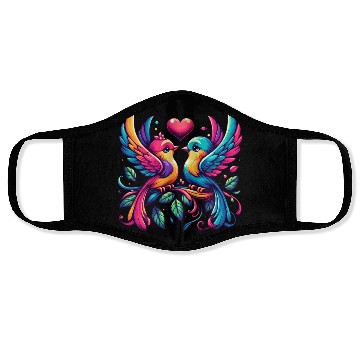 Discover Whimsical Love Birds Face Masks