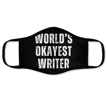 Discover Funny Author World's Okayest Writer Face Masks