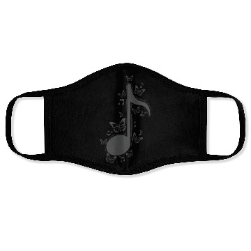 Discover Music Note with Butterflies Music Face Masks