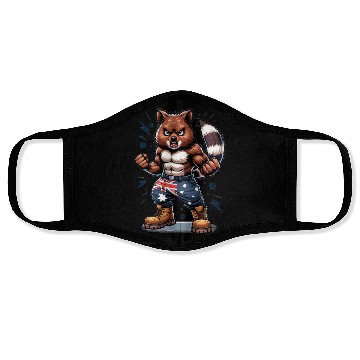 Discover Quokka Australian fighter design Face Masks